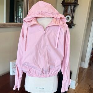 Body & Sol Windbreaker Pastel BomberJacket Pink Lightweight Womens Hoodie